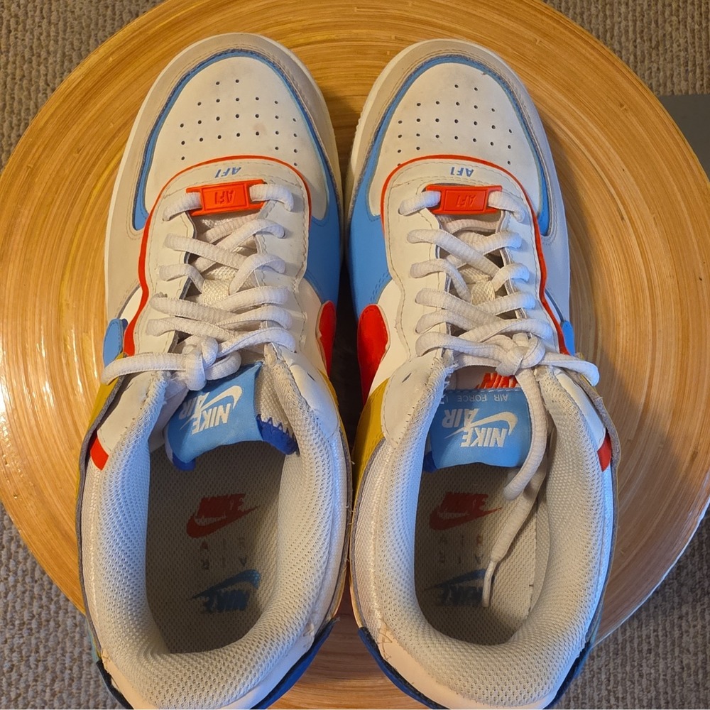 Nike Air Force 1 Shadow "Sail/Blue/Orange" – Women's Size 10 (US) - Picture 8 of 11